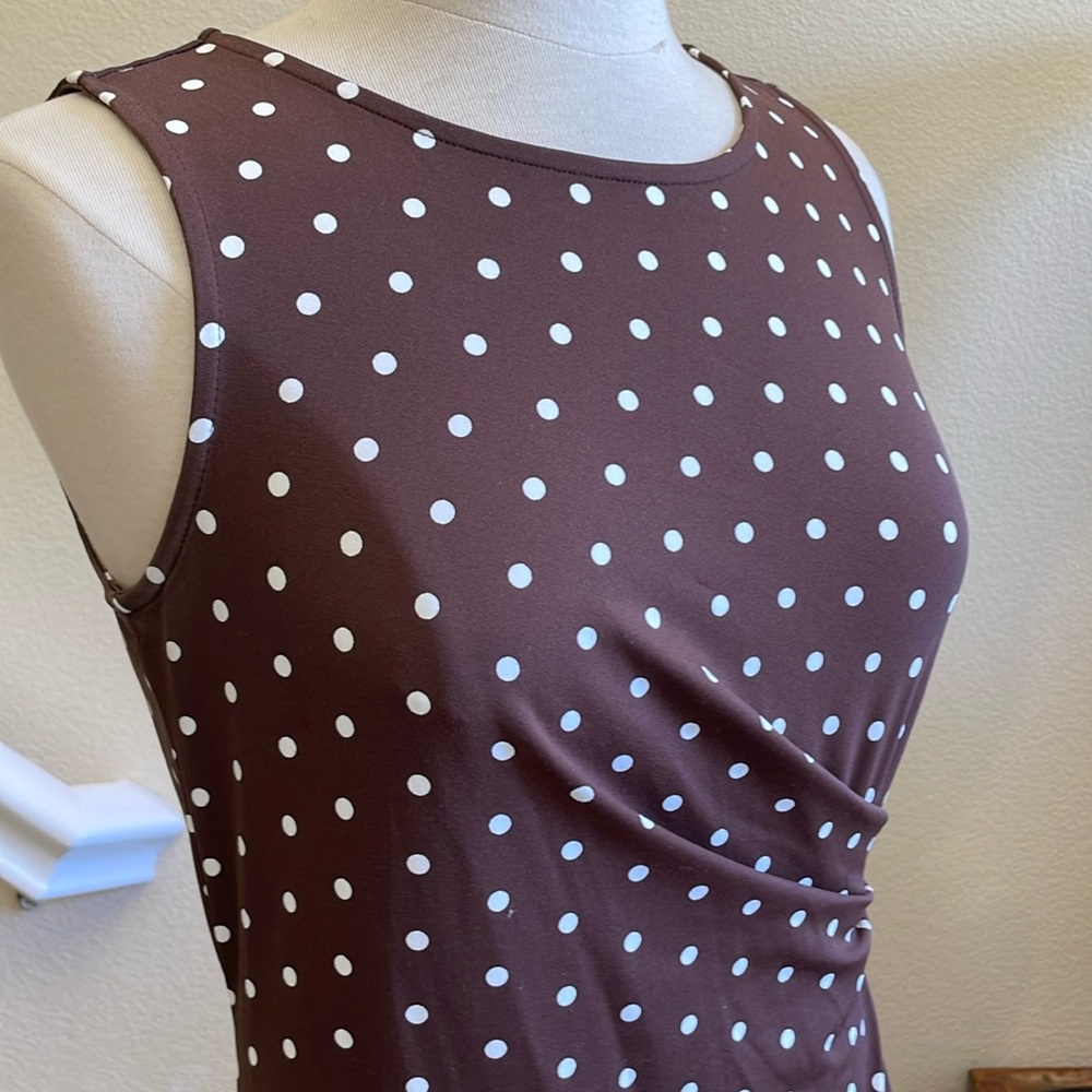 Talbots Polka Dot Stretch Dress - Picture 2 of 9